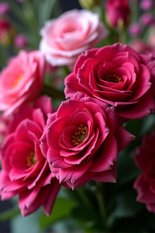 結婚記念日のための華やかなブーケ